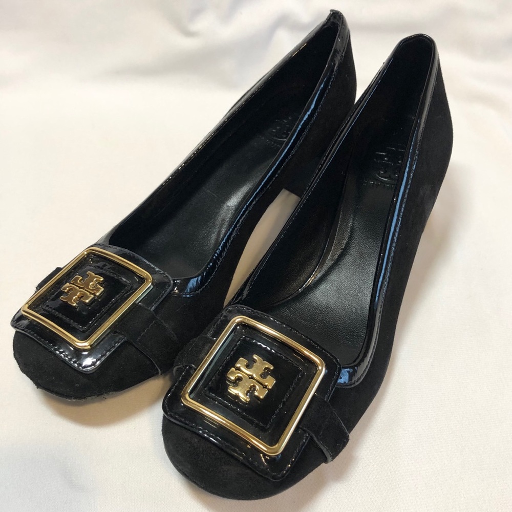 Tory Burch Black Suede Heels